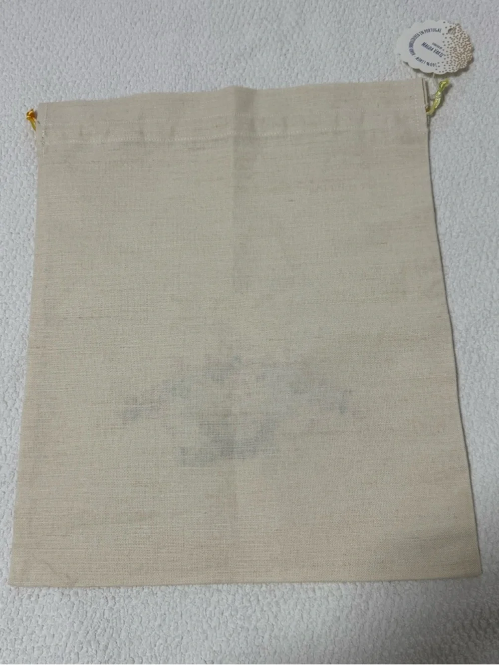 Magda Vakil Linen Drawstring Pouch Hand Embroidered Duster